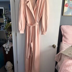 Elegant Pink Jumpsuit with Belt